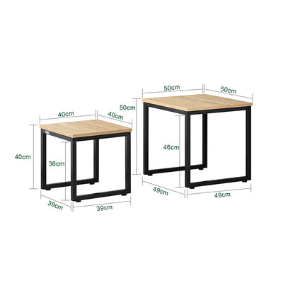 Vorverkauf | SoBuy | 2 Satztische | Sofatisch | Couchtisch Schwarz | FBT42-N