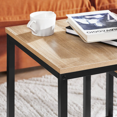 Vorverkauf | SoBuy | 2 Satztische | Sofatisch | Couchtisch Schwarz | FBT42-N