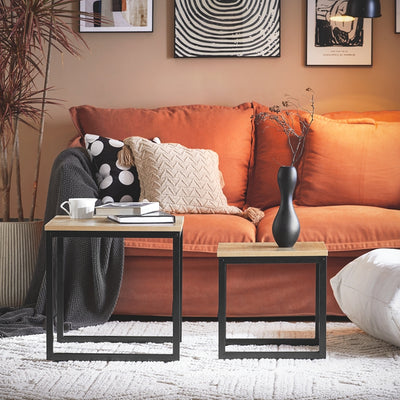 Vorverkauf | SoBuy | 2 Satztische | Sofatisch | Couchtisch Schwarz | FBT42-N