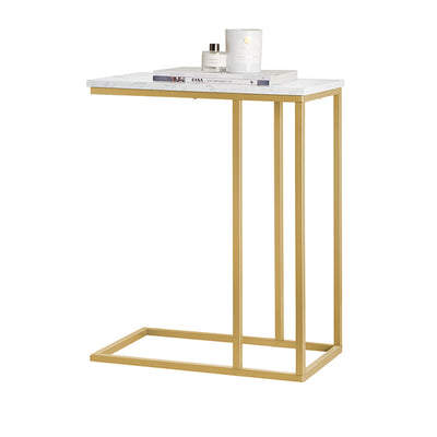 SoBuy | Beistelltisch | Pflegetisch mit goldenem Metallgestell | Couchtisch Sofa | FBT87-G