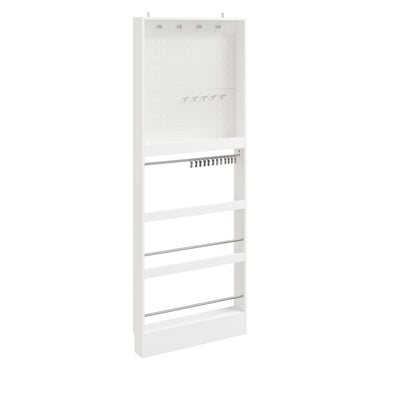 SoBuy | Wandgarderoben | Garderobenpaneel extrem schmal 12 cm tief | White | 70×12×190 cm | FHK39-W