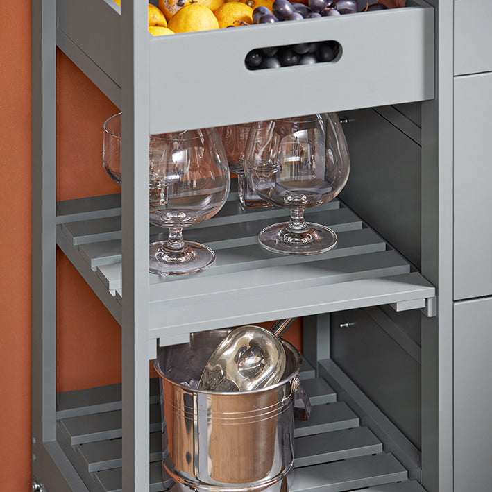 SoBuy Küchenwagen Servierwagen Für Küche, Esszimmer Hellgrau 67x84,5x37cm FKW79-HG