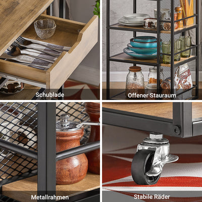 SoBuy | Servierwagen | Beistellwagen | Mehrzweckschrank | FKW99-N