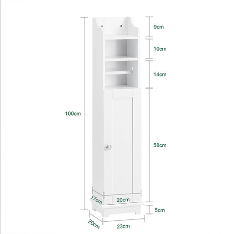 SoBuy | Toilettenpapierhalter | Toilettenpapier Aufbewahrung | Badezimmerschrank Weiß | FRG177-W