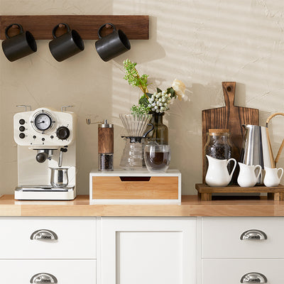 SoBuy | Kaffeekapsel Box | Aufbewahrungsbox | Schubladenbox Bambus | FRG179-WN