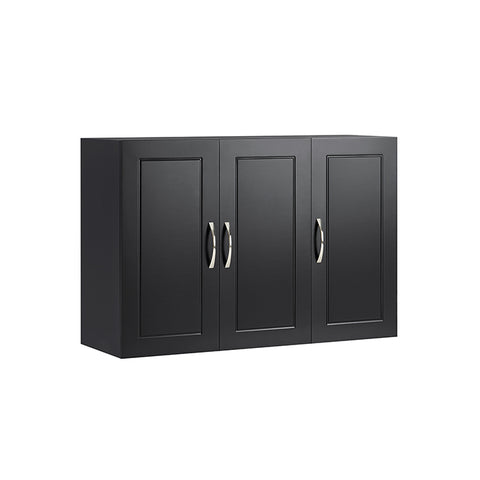 SoBuy | Hängeschrank mit 2 Türen | Badschrank | Wandschrank | Küchenschrank | Schwarz | FRG231-L-SCH