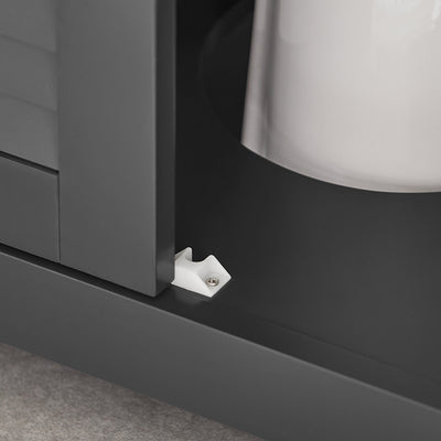 SoBuy | Waschbeckenunterschrank | Badezimmerunterschrank Dunkelgrau | FRG237-II-DG