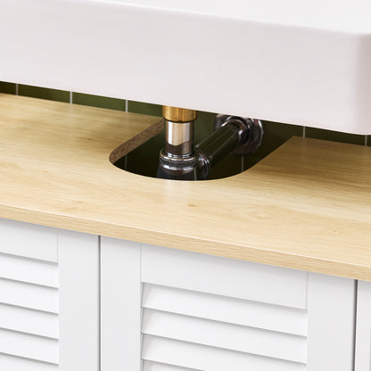 SoBuy | Waschbeckenunterschrank | Badschrank Unterschrank | Weißnatur | FRG237-WN