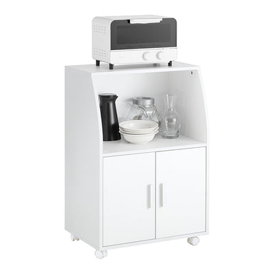 SoBuy | Getränkewagen | Küchenschrank | Mikrowellenschrank Weiß | FRG241-W