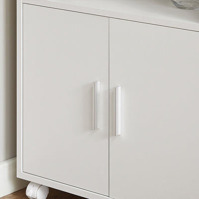 SoBuy | Getränkewagen | Küchenschrank | Mikrowellenschrank Weiß | FRG241-W