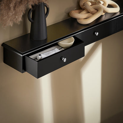 SoBuy | Schweberegal | Wandschublade | Hängeschrank | Wandregal | Schwarz | FRG43-L-SCH