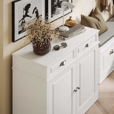 SoBuy | Schuhschrank | Sideboard | Schuhkipper für 12-15 Paare Schuhe | FSB104-W
