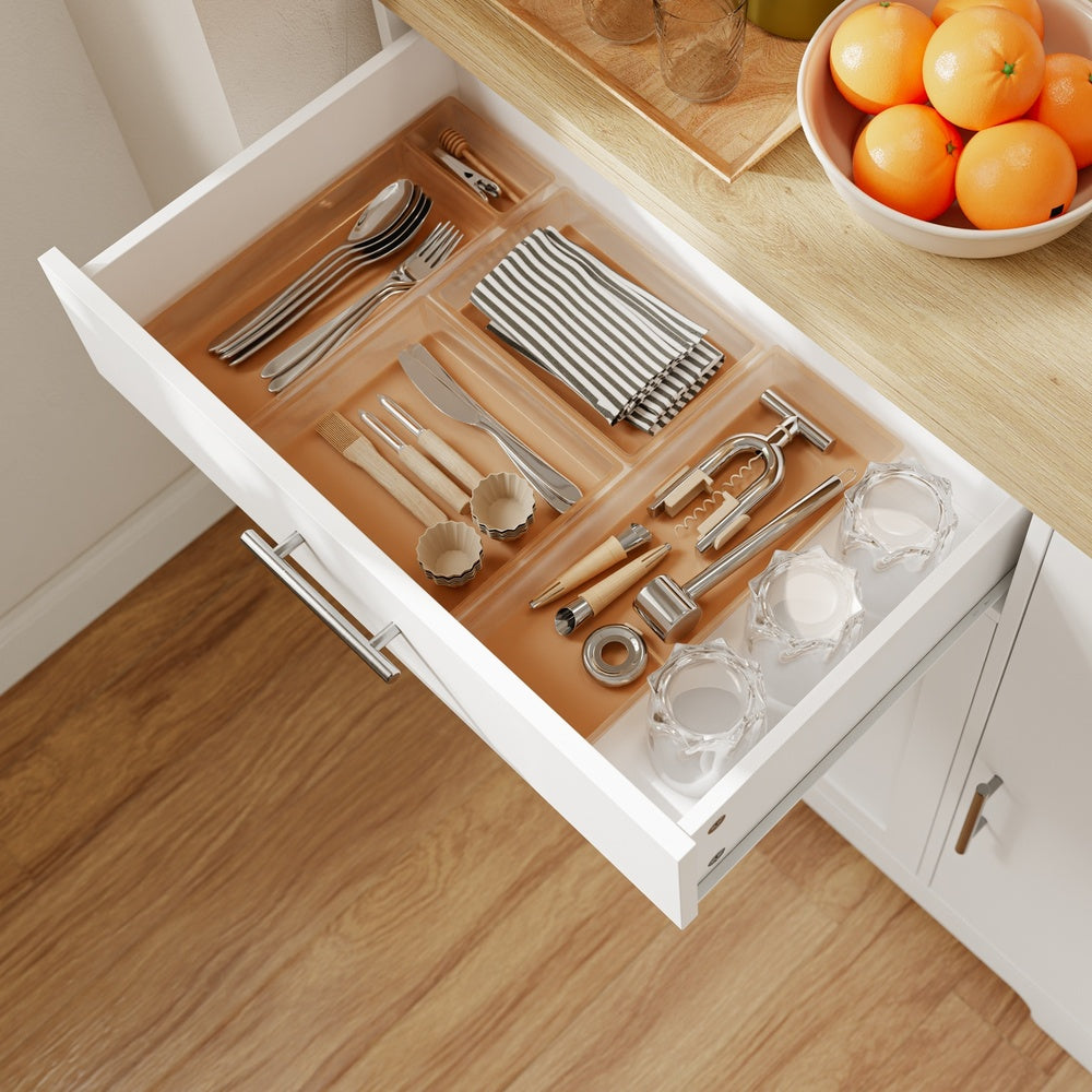 SoBuy Kücheninsel Küchenbar mit 1 Schublade & Besteckeinsatz Weiß 104×40×89 cm FSB110-WN