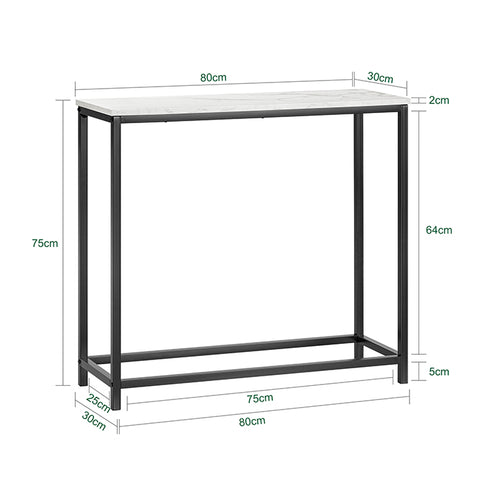 SoBuy | Konsolentisch mit Metallrahmen | Flurtisch | Sideboard | FSB29-SCH