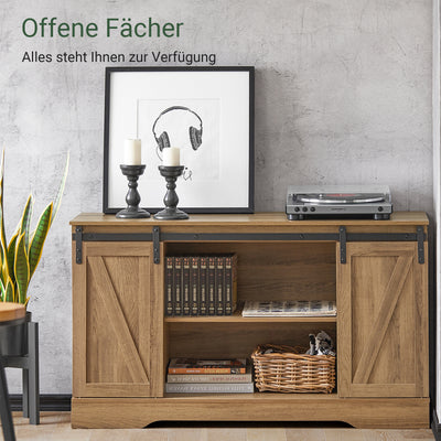SoBuy | Sideboard mit Schiebetür | Kommode | TV-Schrank | Flurschrank | FSB60-BR