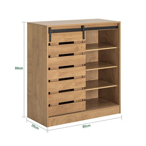 SoBuy | Sideboard Schiebetür | Kommode | Schuhschrank | Flurschrank | FSB65-N