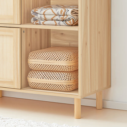 SoBuy | Sideboard mit Schiebetüren | Flurschrank | Küchenschrank | Kommode | Natur | FSB87-N