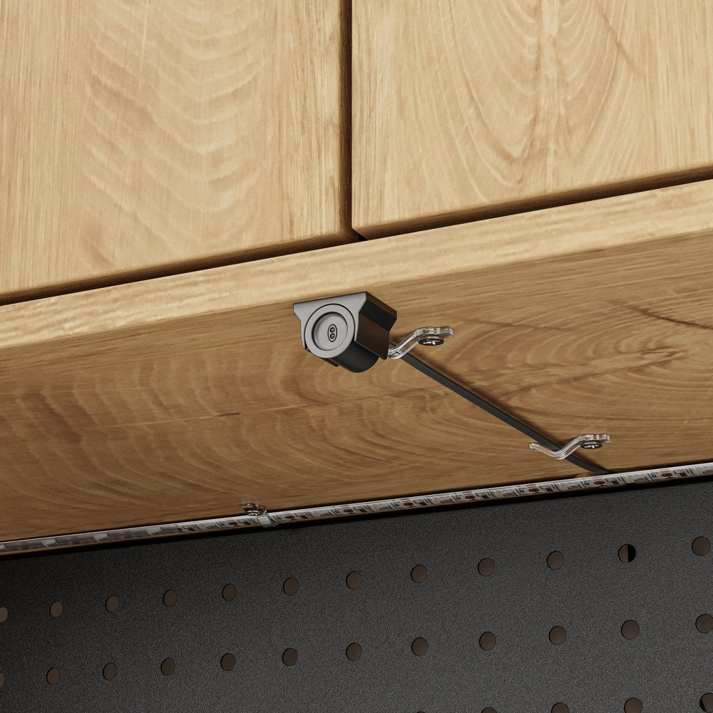 SoBuy | Küchenschränke | Küchenschrank freistehend mit 4 Türen und 3 | Light Oak | FSB98-L-E-N