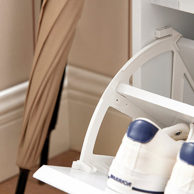 SoBuy | Schuhkipper | Sitzbank mit Stauraum | Garderobenbank Weiß | FSR119-W