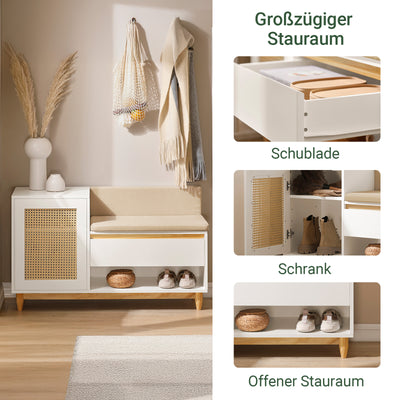 SoBuy | Garderobenbank | Sitzbank | Dielenbank | Schuhbank | Schuhregal | FSR128-W