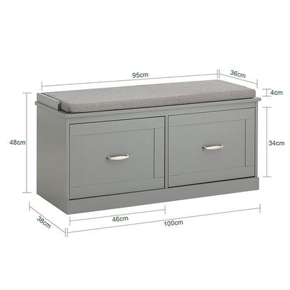 SoBuy | Garderobenbank | Sitzbank | Schuhregal | Schuhbank | FSR131-HG