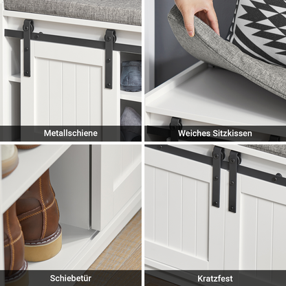 SoBuy | Garderobenbank | Sitzbank | Dielenbank | Schuhbank | FSR133-W