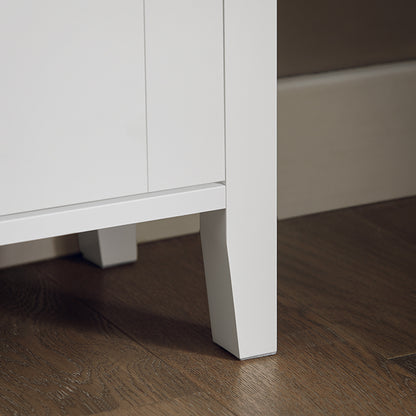 SoBuy | Schuhkipper | Schuhschrank mit 2 Klappen | Schuhkommode | Weiß | FSR152-W