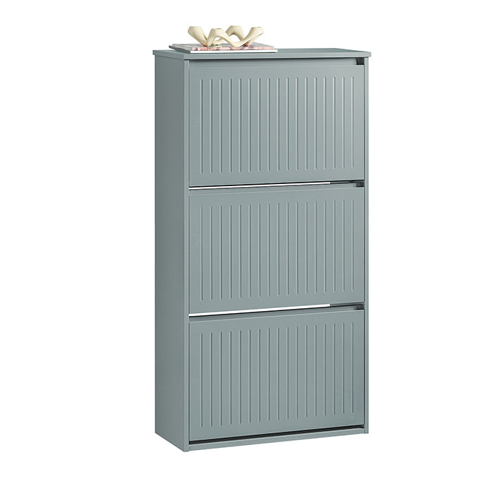 SoBuy | Schuhkipper mit 3 Klappen | Schuhschrank | Schuhregal | Hellgrau | FSR165-H-HG