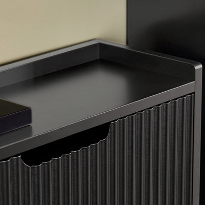 SoBuy | Schuhkipper mit 3 Klappen | Schuhschrank schmal | Schuhkommode Schwarz | FSR177-H-SCH