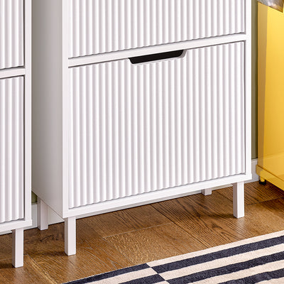 SoBuy | Schuhkipper mit 3 Klappen | Schuhschrank schmal | Schuhkommode Weiß | FSR177-H-W