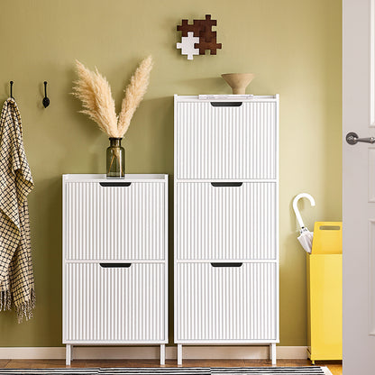 SoBuy | Schuhkipper schmal mit 2 Klappen | Weiß | FSR177-W