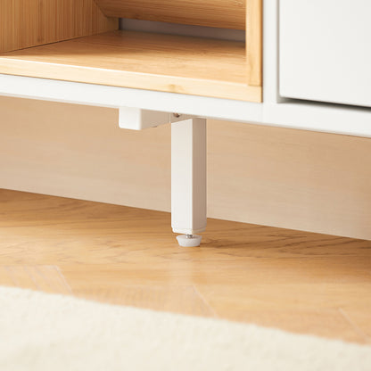 SoBuy | Schuhkipper mit 4 Klappen | Schuhschrank | schmal Schuhkommode | Weiß | FSR183-WN