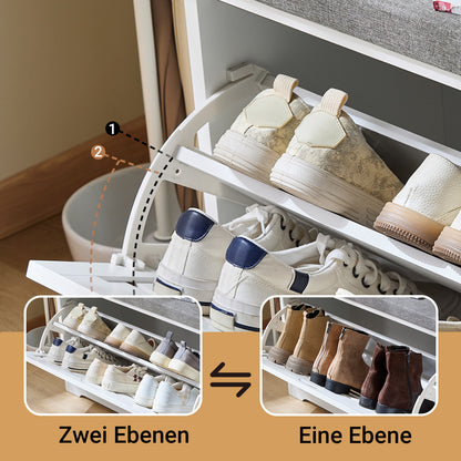 SoBuy | Schuhkipper | Schuhbank mit 1 Klappe | Sitzbank | Sitzkommode Weiß | FSR185-W