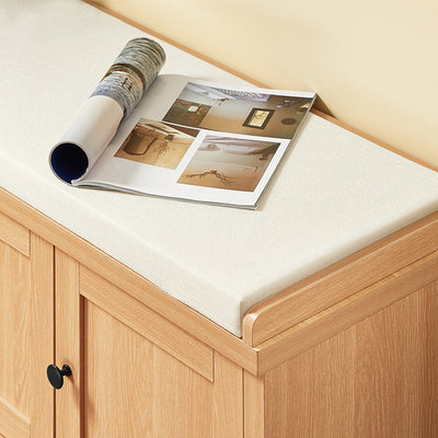 SoBuy | Schuhbank mit Sitzfläche | Garderobenbank | Sitzbank | Dielenbank | Natur| FSR188-N