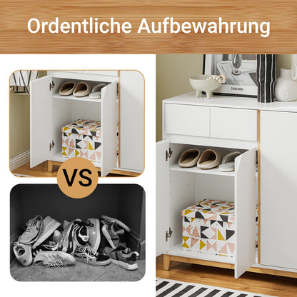 SoBuy | Schuhschrank | Sideboard | Flurschrank | Kommode | Küchenschrank | FSR190-WN