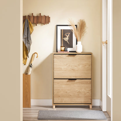 SoBuy | Schuhschrank Schmal | Schuhkipper | Schuhregal | B60xH83xT24 cm | FSR200-II-N