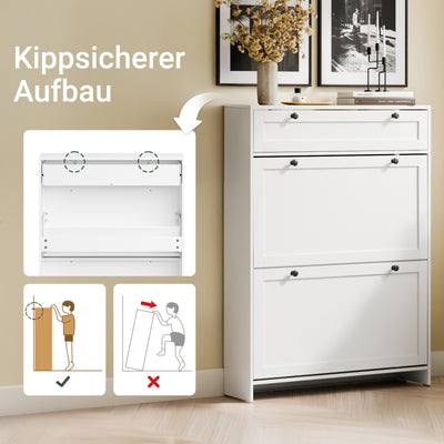 Vorverkauf | SoBuy | Schuhkipper Schmal | mit 2 Klappen | Weiß | FSR207-W
