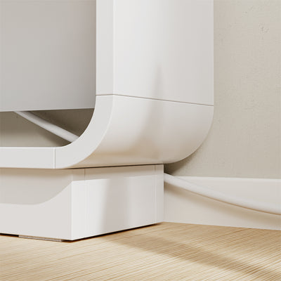 SoBuy Schuhkipper Schuhschrank schmal mit 3 Klappen & Steckdose Weiß 72×15×126 cm FSR228-E-WN