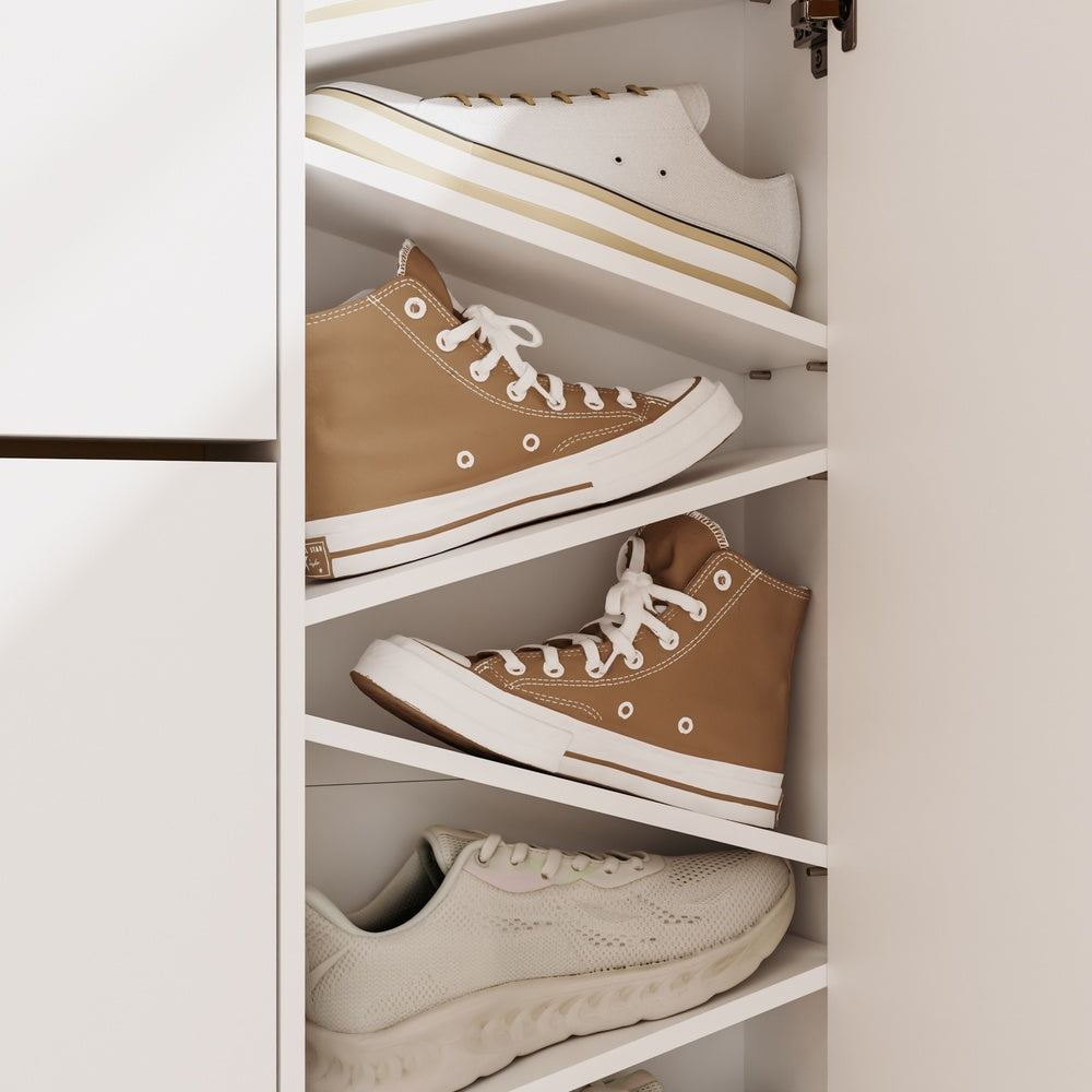 SoBuy | Schuhkipper | Schuhschrank schmal hoch weiß | Weiß | 83×14×197 cm | FSR232-W