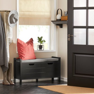 Vorverkauf | SoBuy | Sitzkommode | Sitzbank mit Sitzfläche | Schuhtruhe | Schwarz | FSR63-II-SCH