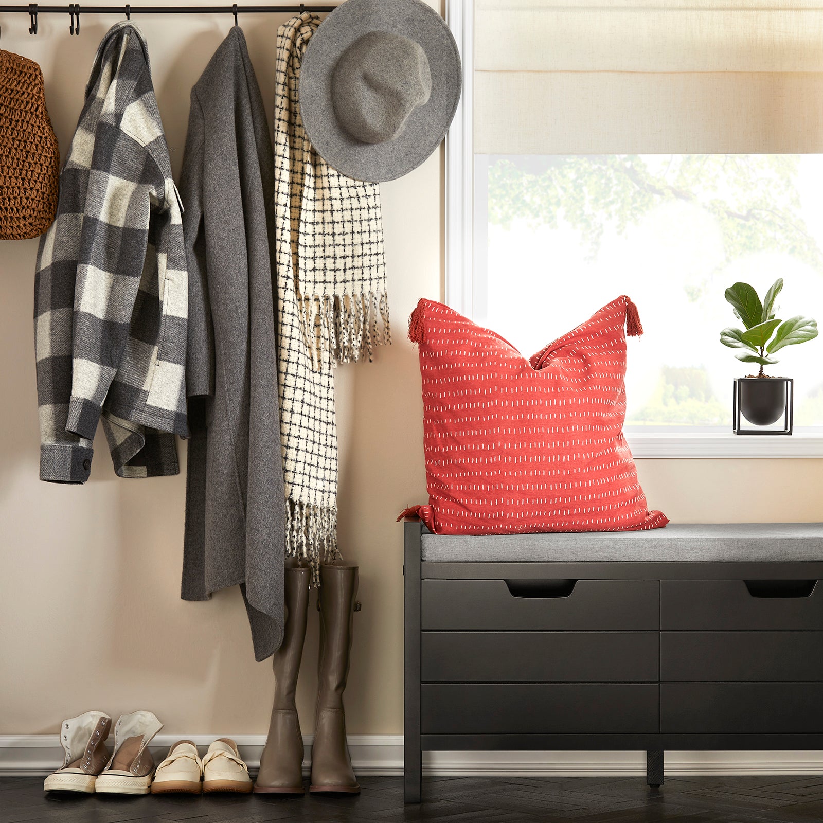 Vorverkauf | SoBuy | Sitzkommode | Sitzbank mit Sitzfläche | Schuhtruhe | Schwarz | FSR63-II-SCH