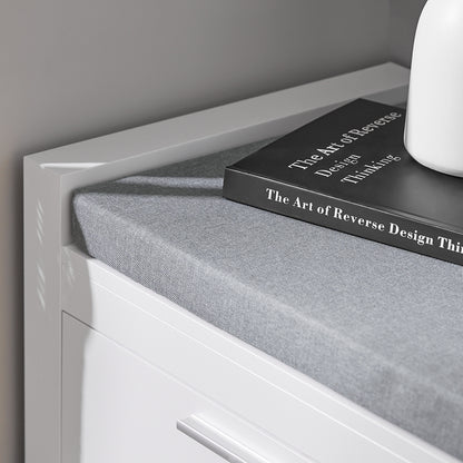 SoBuy | Sitzbank mit 2 Schubladen | Bettbank | Weiß | FSR74-W