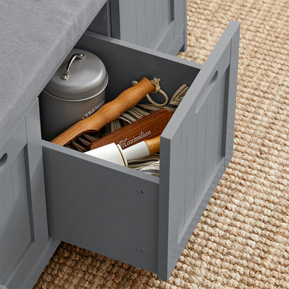 SoBuy | Sitzkommode | Schuhtruhe | Sitzbank | Grau | FSR80-SG