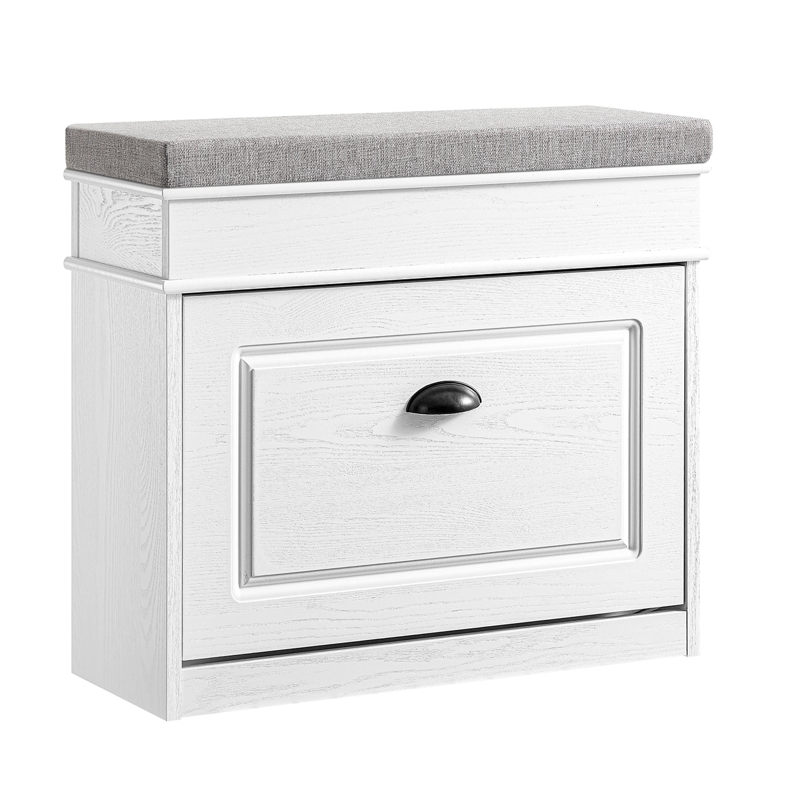 SoBuy | Schuhkipper | Schuhbank mit Klappe | Schuhschrank Weiß Vintage | FSR82-K-WG