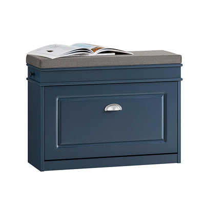 SoBuy | Schuhkipper | Schuhschrank mit Klappe | Sitzbank | Blau | FSR82-L-B