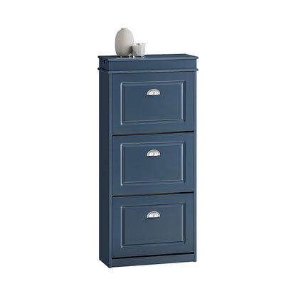 SoBuy | Schuhkipper | Schuhschrank mit 3 Klappen | Schuhkommode Blau | FSR94-B