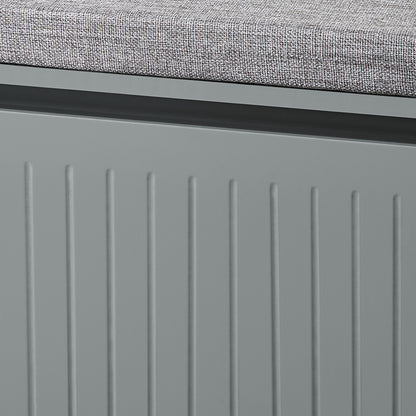 SoBuy | Schuhkipper | Schuhbank mit Klappe | mit Sitzkissen | Hellgrau| FSR98-L-HG