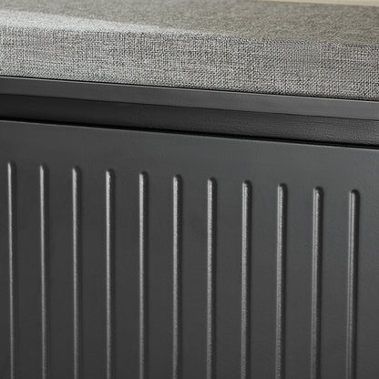 Vorverkauf | SoBuy | Schuhkipper | Schuhbank mit Klappe | mit Sitzkissen | Schwarz | FSR98-L-SCH