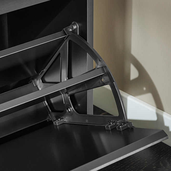 Vorverkauf | SoBuy | Schuhkipper | Schuhbank mit Klappe | mit Sitzkissen | Schwarz | FSR98-L-SCH