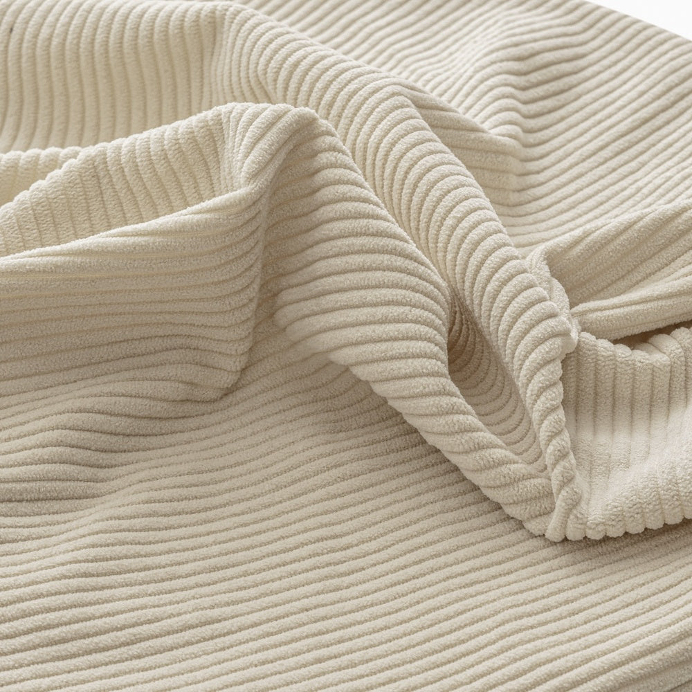 SoBuy | Sofa | Sessel mit Hocker Loungesessel mit Liegefunktion | Cream White | FST100-MI